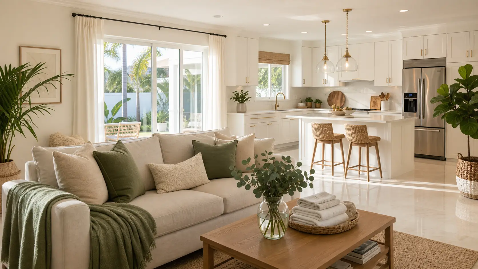 Freshly cleaned South Florida home interior by Elegant Visit